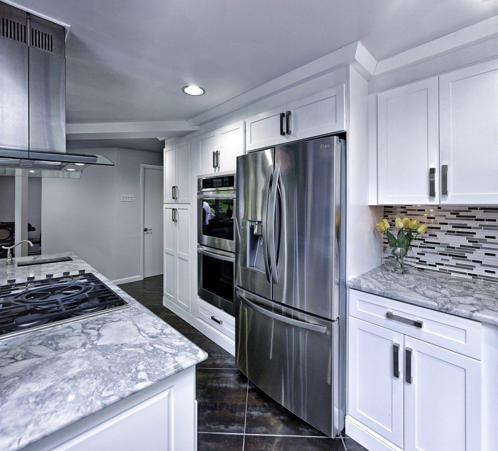 Kitchen with modern appliances. 2014 CotY Award winning Lafayette Hill kitchen