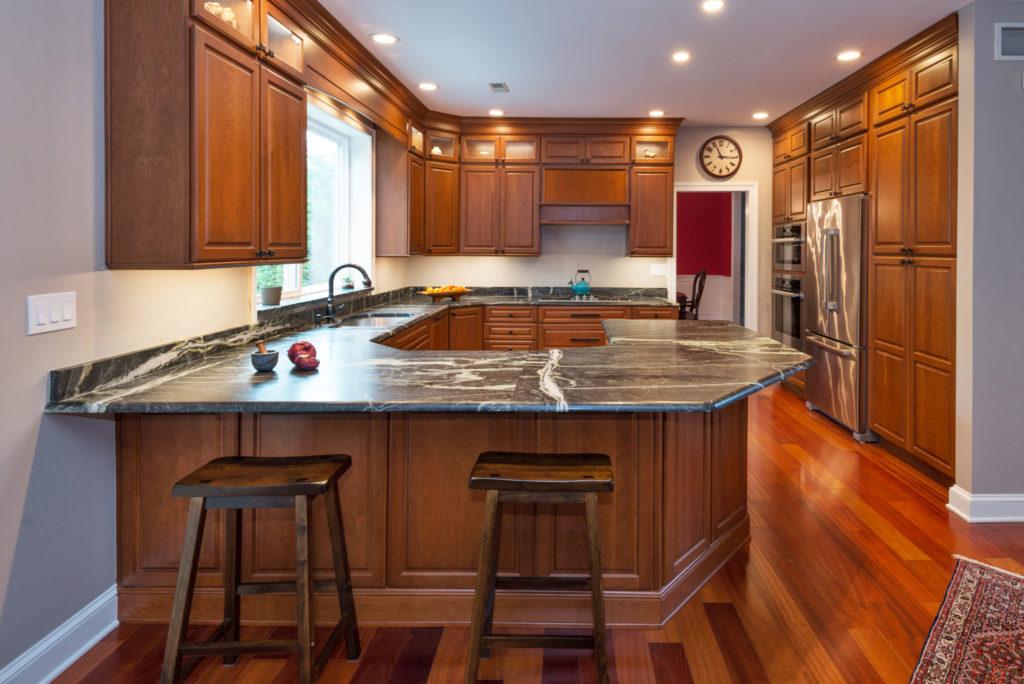 Cherry wood kitchen. Example of one type of wood.