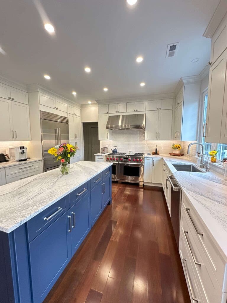 North Wales kitchen. Remodel designed by Paul and installed by Walt Kaufman. American Woodmak Blog