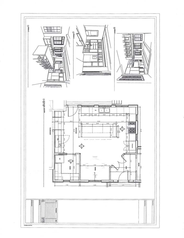 Architectual plans for kitchen
