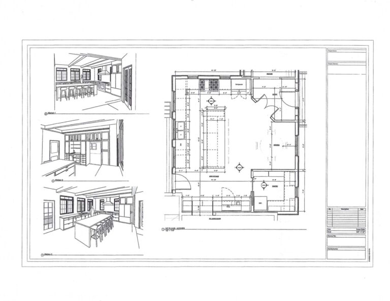 Architectual plans for kitchen