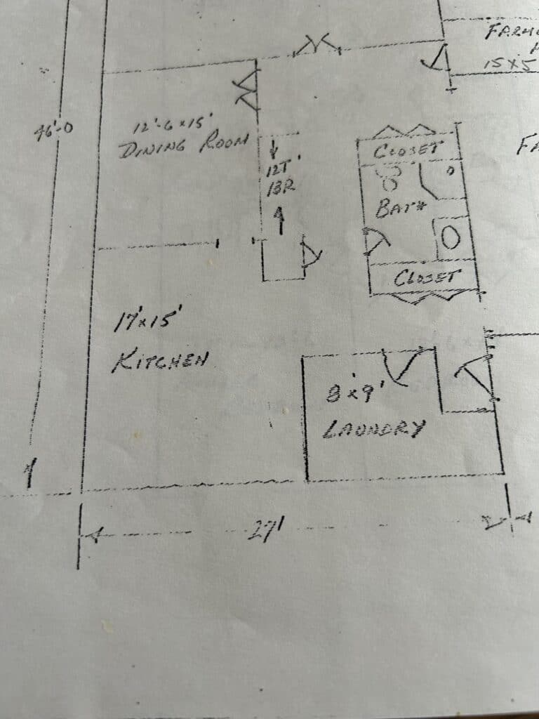 Floor plan Episode 23 Seating for grandkids