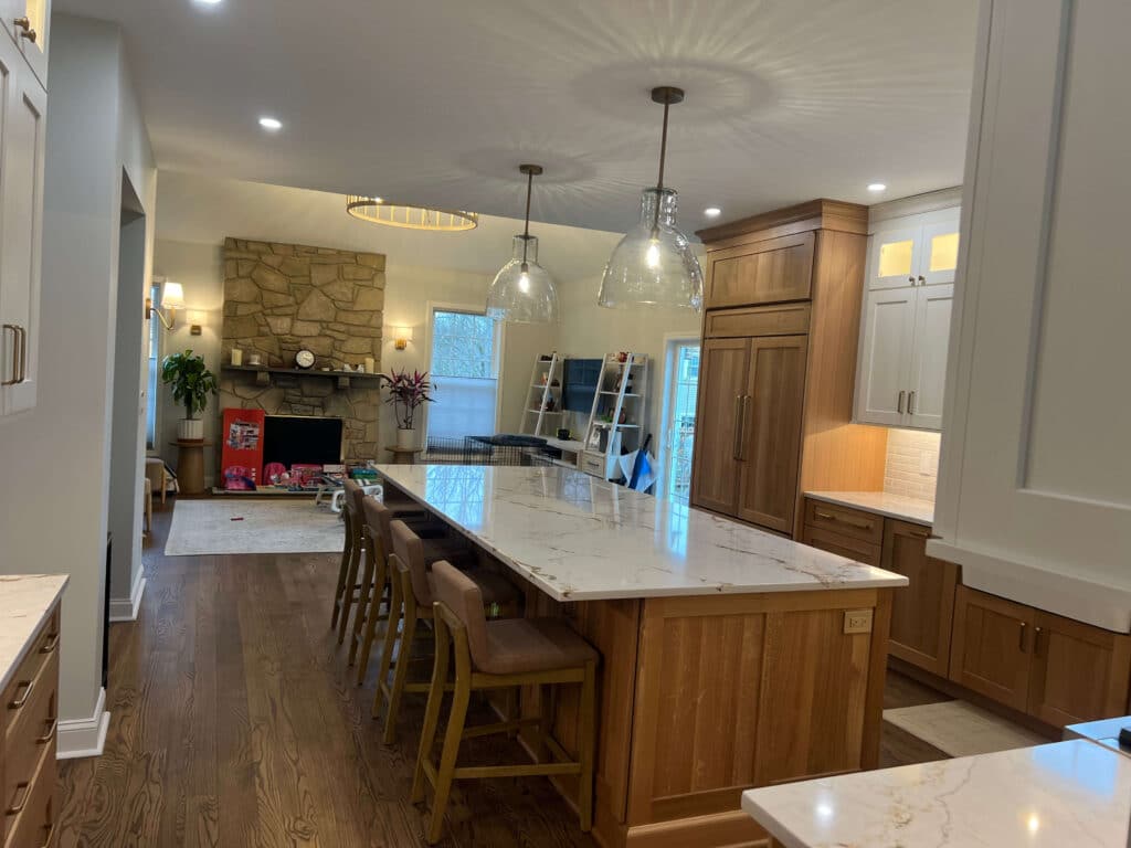 Silestone Quartz countertop in Two-Toned kitchen