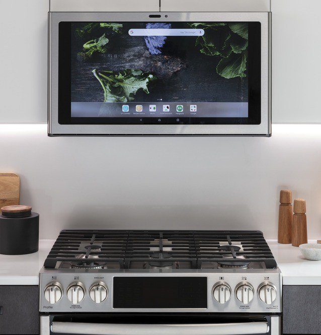 microwave hood with smart display 