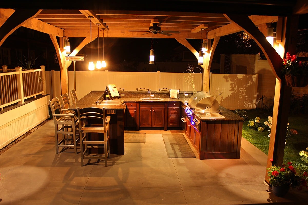 Outdoor Kitchens at night