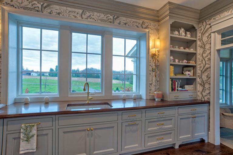 Butlers Pantry designed in Brighton cabinetry by Main Line Kitchen Design in Eagleville, PA