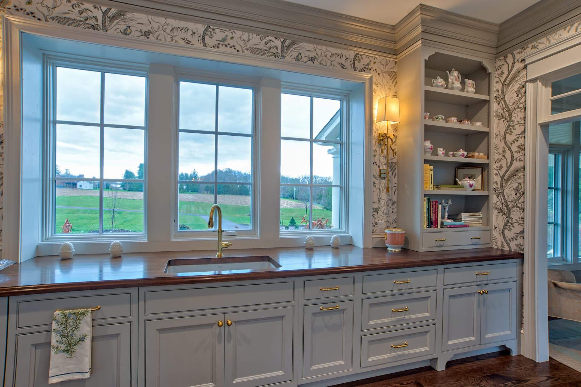 Butlers Pantry designed in Brighton cabinetry by Main Line Kitchen Design in Eagleville, PA