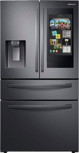 samsung fridge with touch screen on the front 