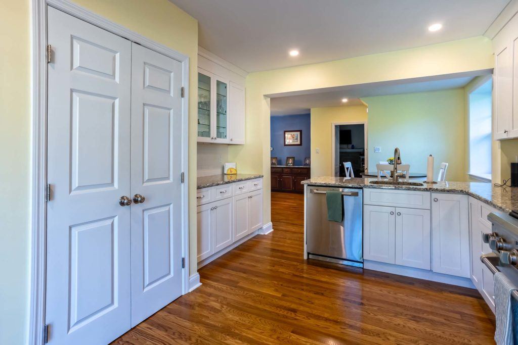 kitchen with bar area 