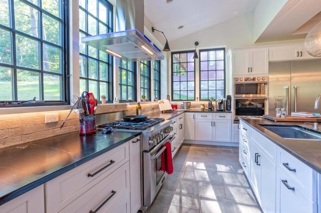 Fabuwood Galaxy Frost kitchen installed in a renovated barn