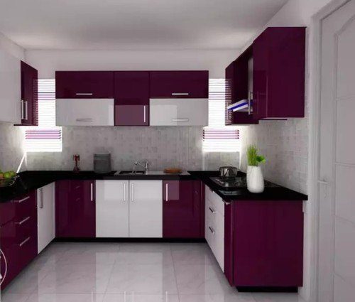 modern style kitchen with slab cabinets 