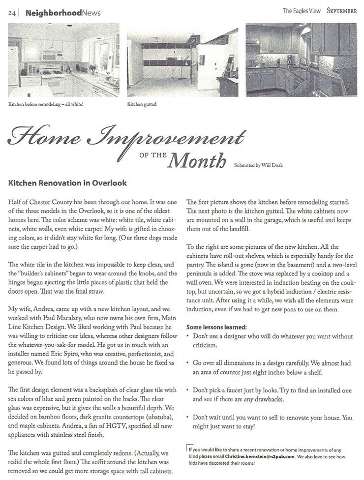 philadelphia mainline news featured kitchen designer