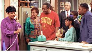 Cosby family in the kitchen